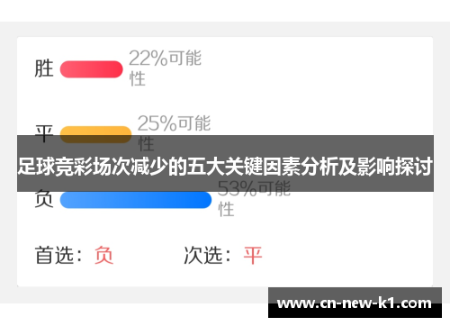 足球竞彩场次减少的五大关键因素分析及影响探讨