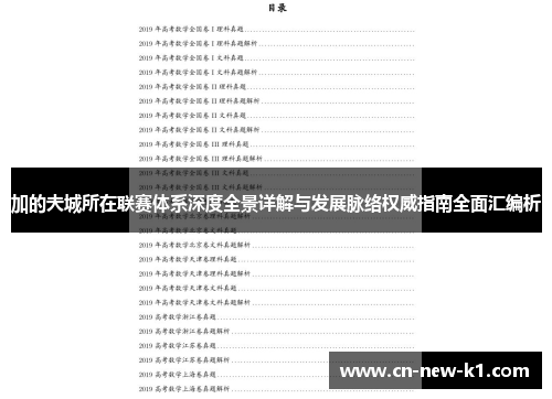 加的夫城所在联赛体系深度全景详解与发展脉络权威指南全面汇编析